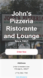 Mobile Screenshot of johnspizzachicago.net